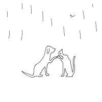 raining cats and dogs drawing by luffy in Artbitrator