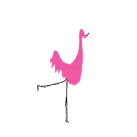 flamingo standing on one leg drawing by razor_lupical in Artbitrator