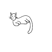 sleeping cat drawing by miesjeee in Artbitrator