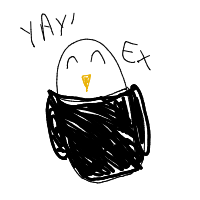 excited penguin drawing by miesjeee in Artbitrator