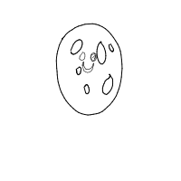 moon smiling drawing by mckz in Artbitrator