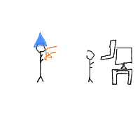 wizard at tech startup drawing by drynut in Artbitrator