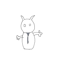 cat with tie drawing by drynut in Artbitrator