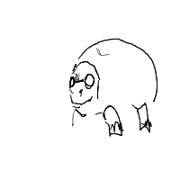 turtle with glasses drawing by mete in Artbitrator