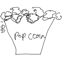 popcorn overflowing drawing by ravanaa in Artbitrator
