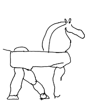 trojan horse drawing by ravanaa in Artbitrator