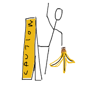 slipping on banana peel drawing by anya in Artbitrator