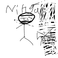 ninja hiding poorly drawing by turtlewof in Artbitrator