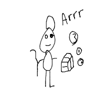 pirate finding treasure drawing by brodiej in Artbitrator