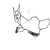sleeping cat drawing by nofnof569 in Artbitrator
