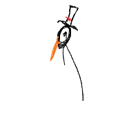 penguin with a hat drawing by vgfox in Artbitrator