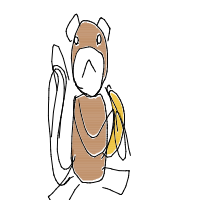 monkey with banana drawing by theboxgremlin in Artbitrator