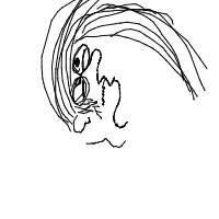 dramatic hair flip drawing by vgfox in Artbitrator