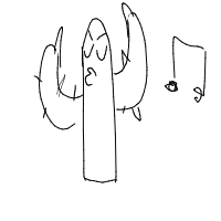 dancing cactus drawing by theboxgremlin in Artbitrator