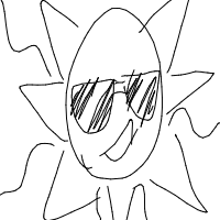 sun wearing sunglasses drawing by theboxgremlin in Artbitrator