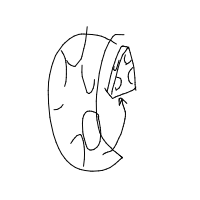 moon eating cheese drawing by theboxgremlin in Artbitrator