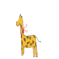 giraffe with scarf drawing by rastri in Artbitrator