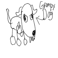 grumpy dog drawing by darkmogeko in Artbitrator