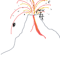 volcano sacrifice drawing by yeah_sure in Artbitrator