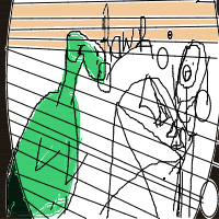 dinosaur in modern office drawing by emiamor in Artbitrator