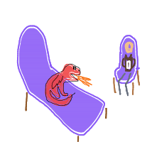 dragon in therapy drawing by juzzy in Artbitrator