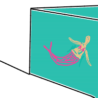 mermaid at aquarium drawing by juzzy in Artbitrator