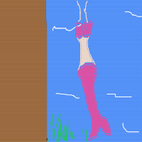 mermaid at aquarium drawing by emiamor in Artbitrator