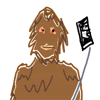 bigfoot taking selfie drawing by juzzy in Artbitrator