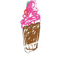 cupcake with cherry drawing by moonflower in Artbitrator