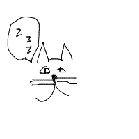 sleeping cat drawing by anjaandgretchenforever in Artbitrator