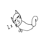 sleeping cat drawing by samarssh in Artbitrator