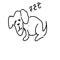 sleepy dog drawing by uniquegirl in Artbitrator