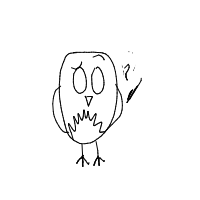 confused owl drawing by uniquegirl in Artbitrator