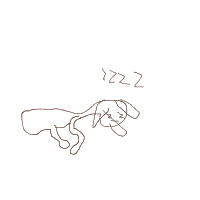 sleepy dog drawing by silxny in Artbitrator