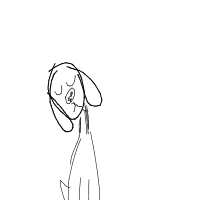 sleepy dog drawing by artistangal in Artbitrator