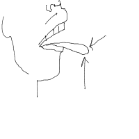 tip of tongue drawing by noakonradbradley in Artbitrator
