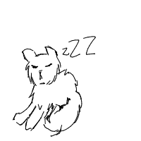 sleeping cat drawing by melaniemartinez in Artbitrator
