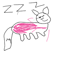 sleeping cat drawing by hana-san in Artbitrator