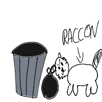 raccoon trash panda drawing by wawel122 in Artbitrator