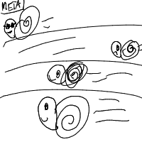 snail racing drawing by wawel122 in Artbitrator