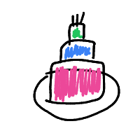 birthday cake drawing by wawel122 in Artbitrator