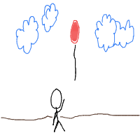 balloon floating away drawing by silver_14 in Artbitrator