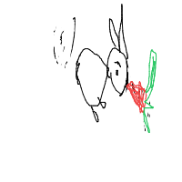 rabbit eating carrot drawing by 78gtgygy in Artbitrator