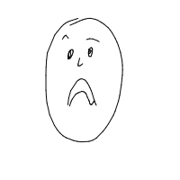 sad face drawing by blueay in Artbitrator