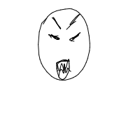 angry face drawing by blueay in Artbitrator