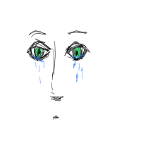 crying drawing by blueay in Artbitrator