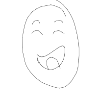 laughing drawing by blueay in Artbitrator