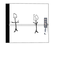 awkward elevator drawing by anjaandgretchenforever in Artbitrator