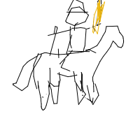 knight riding a horse drawing by anugaming125 in Artbitrator