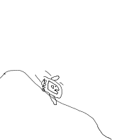 penguin sliding drawing by turtleybananas in Artbitrator